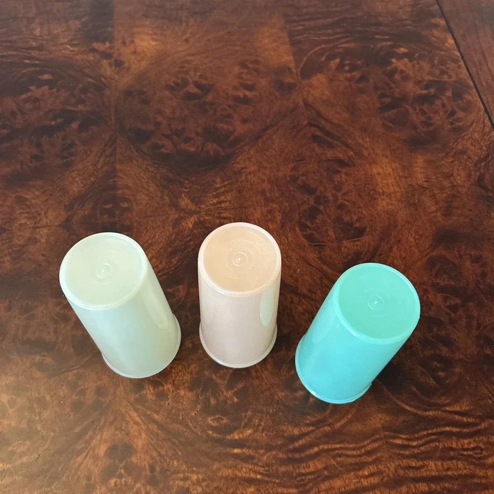 Vintage Tupperware Millionaire Line Set Of 3Tumblers #115 Cups 1954
